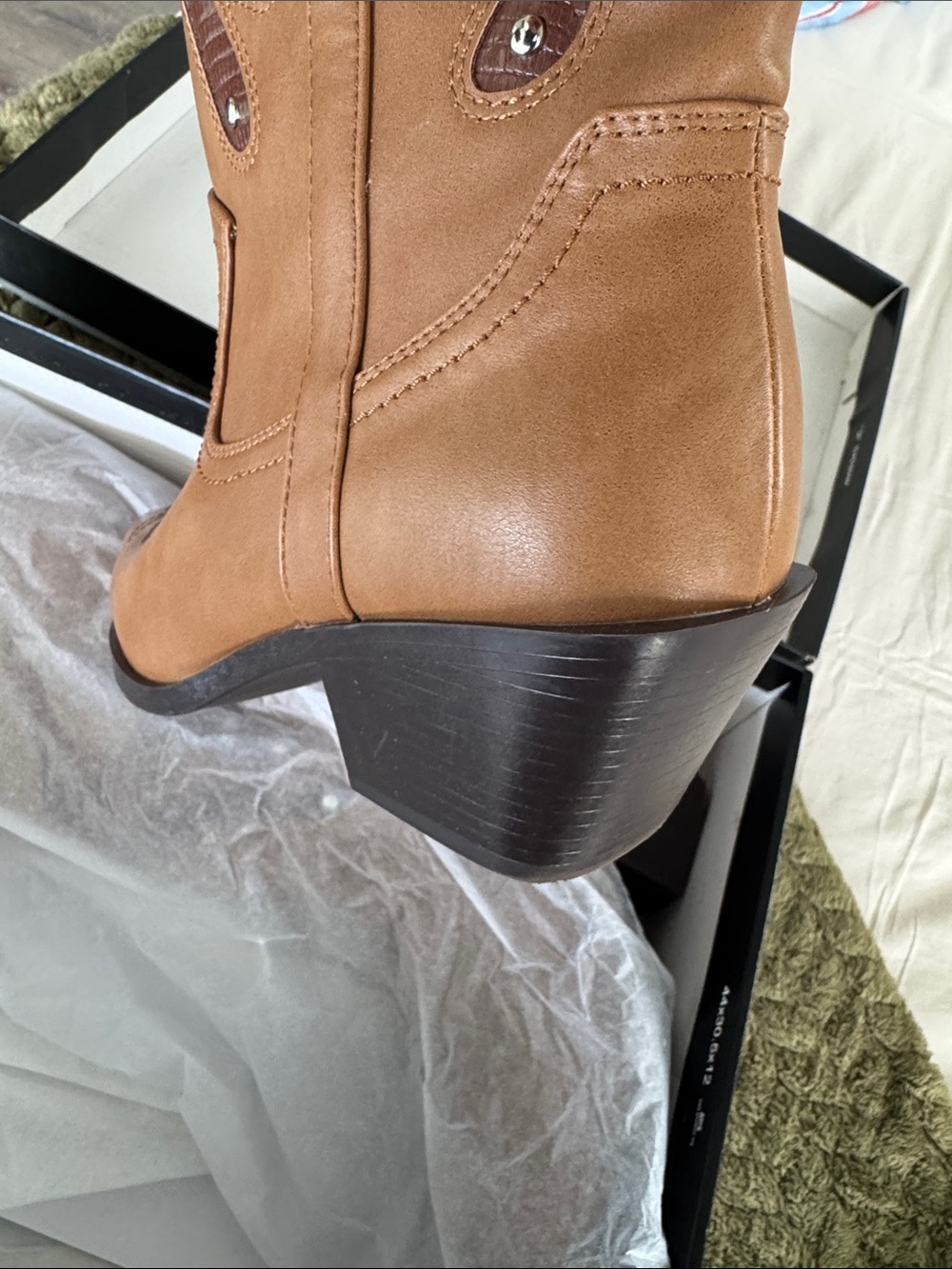 NIB madden girl Saloonn Nat/briwn cowboy western boots - Picture 5 of 5